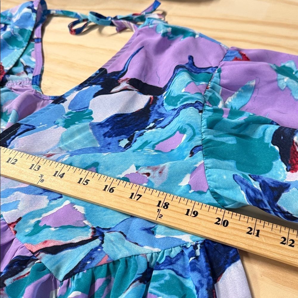 Colorful Abstract Print Blouse - Picture 7 of 8